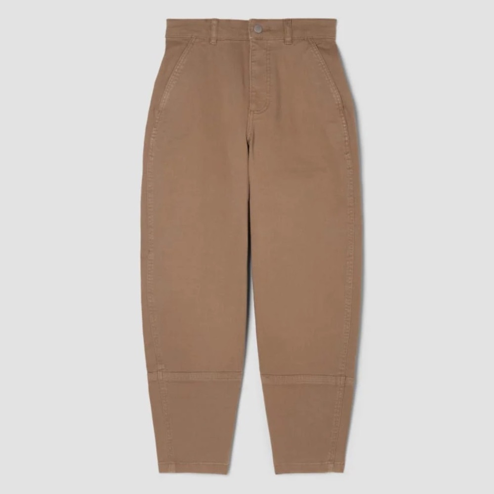 Everlane Cropped Utility Barrel Pant — Tan